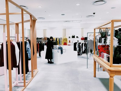 The inside of a clothing retail store